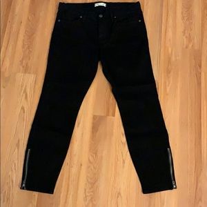 Madewell skinny skinny black zip jeans